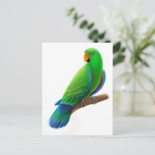 Mannelijke Eclectus Briefkaart (Staand voorkant)