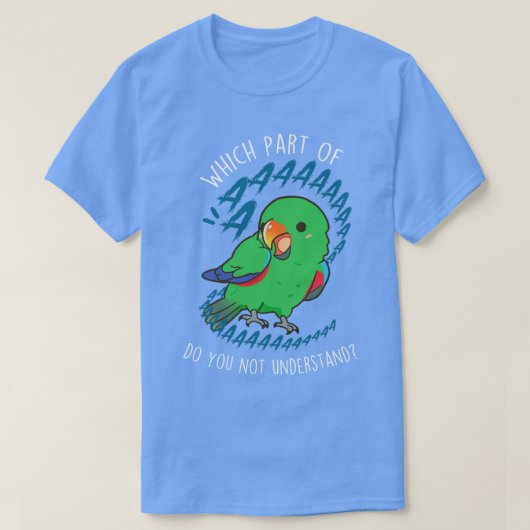 Mannelijke eclectus papegaai Aaaa T-shirt (Design voorkant)