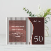 Mannelijke Elegante Uitnodiging ROOD (Staand voorkant)