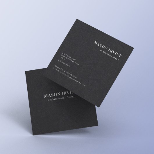 Mannelijke elegantie zwart-wit Visitekaartje