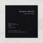 Mannelijke elegantie zwart-wit Visitekaartje (Achterkant)