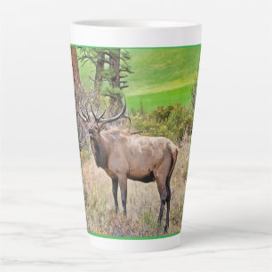 Mannelijke Elk in Estes Park, Colorado tijdens sep Latte Mok