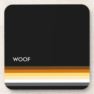 Mannelijke en slanke Gay Bear Pride-vlag woof Onderzetter