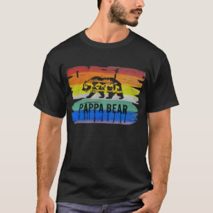 Mannelijke en Slanke Gay Beer Pride Papa Beer T-shirt