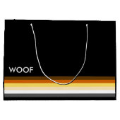 Mannelijke en Strake Gay Bear Pride Vlag woof Groot Cadeauzakje (Achterkant)