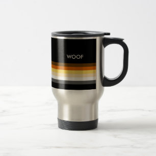 Mannelijke en Strake Gay Bear Pride Vlag woof Reisbeker