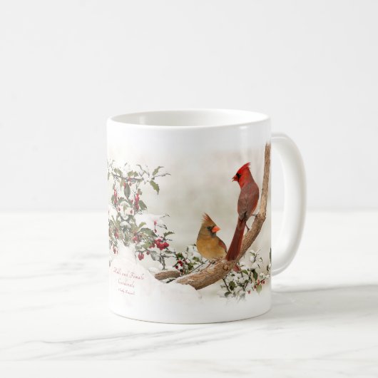 Mannelijke en Vrouw Kardinale Mok (Voorkant rechts)
