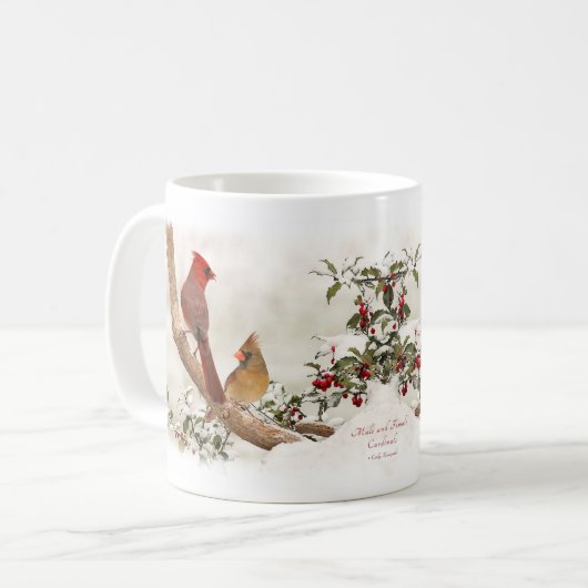 Mannelijke en Vrouw Kardinale Mok (Voorkant links)