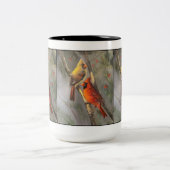 Mannelijke en Vrouw Kardinalen fijne mok (Center)