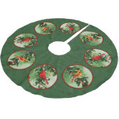 Mannelijke en Vrouw Kardinalen Groen Kerstboom Rok (Gekanteld)
