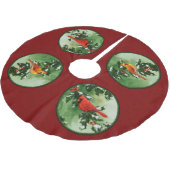 Mannelijke en Vrouw Kardinalen Rood Kerstboom Rok (Gekanteld)