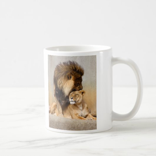 Mannelijke en Vrouw Lion in Love Koffiemok (Rechts)