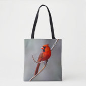 Mannelijke en Vrouw Noordelijke Kardinale Canvas t Tote Bag (Voorkant)