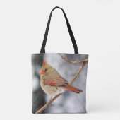 Mannelijke en Vrouw Noordelijke Kardinale Canvas t Tote Bag (Achterkant)