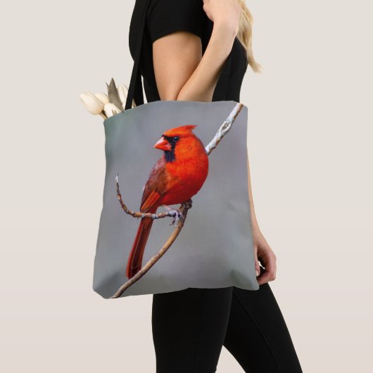Mannelijke en Vrouw Noordelijke Kardinale Canvas t Tote Bag (Dichtbij)