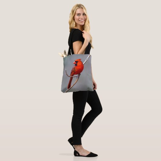 Mannelijke en Vrouw Noordelijke Kardinale Canvas t Tote Bag (Op model)