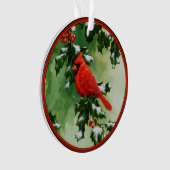 Mannelijke en Vrouw Noordelijke Kardinalen Ornament (voorkant)