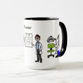 Mannelijke en Vrouw Optometristen Naam Mok (Voorkant rechts)