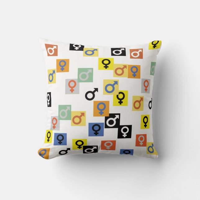 Mannelijke en vrouw Pillow Kussen (Voorkant)