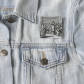 Mannelijke en Vrouw Quakers op hun vergadering Vierkante Button 5,1 Cm (In situ)