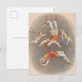 Mannelijke en Vrouw trapeze performers Briefkaart (Voorkant / Achterkant)