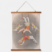 Mannelijke en Vrouw trapeze performers Hangend Wandkleed (Voorkant)