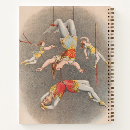 Mannelijke en Vrouw trapeze performers Notitieboek (Achterkant)