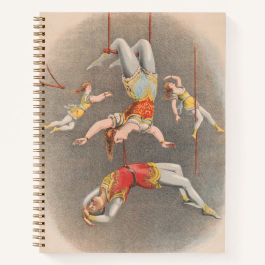 Mannelijke en Vrouw trapeze performers Notitieboek (Voorkant)