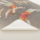 Mannelijke en Vrouw trapeze performers Sherpa Deken (3/4)