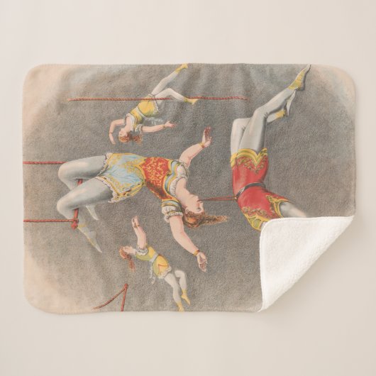 Mannelijke en Vrouw trapeze performers Sherpa Deken (Voorkant (horizontaal))