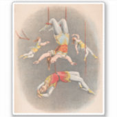 Mannelijke en Vrouw trapeze performers Sticker (Voorkant)