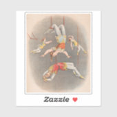 Mannelijke en Vrouw trapeze performers Sticker (Vel)