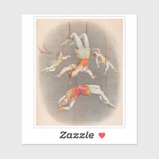Mannelijke en Vrouw trapeze performers Sticker (Vel)