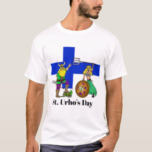 Mannelijke en Vrouw Vikings St. Urho's Day T-Shirt