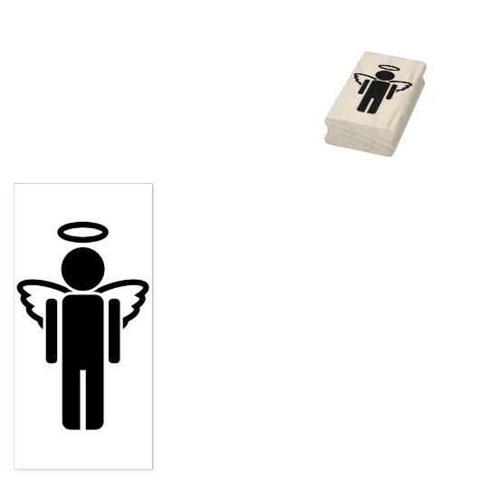 mannelijke engel - kunststempel rubberstempel (Gestempeld)