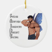 Mannelijke Fairy Ornament - SPROOKJE Acrostic (Achterkant)