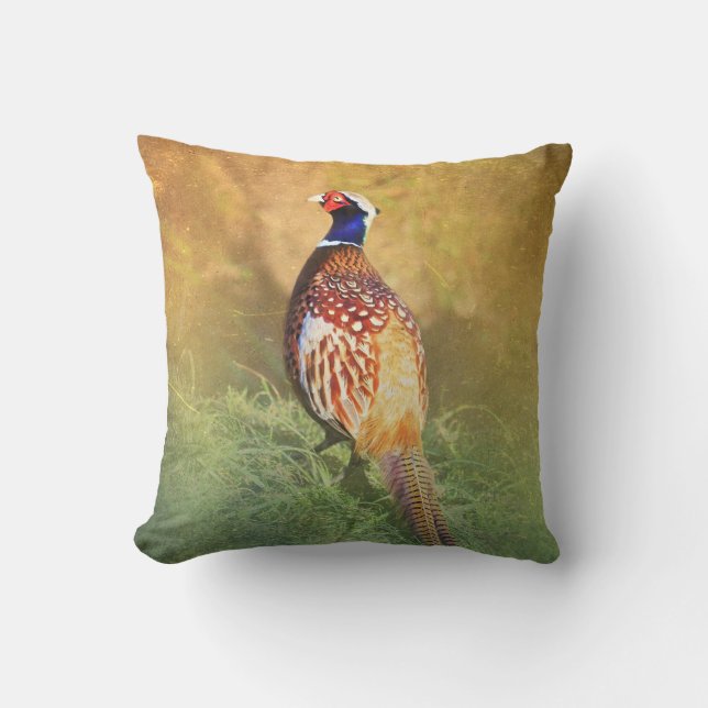 Mannelijke fazant Pillow Kussen (Voorkant)