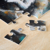 Mannelijke fee met Boston Terrier Puppy Legpuzzel (Zijkant)