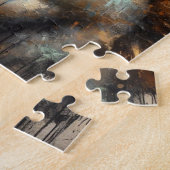 Mannelijke fee met zwart lam legpuzzel (Zijkant)