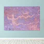 Mannelijke figuur Petroglyph Canvas Afdruk (Insitu (Houten vloer))