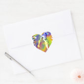Mannelijke figuur trots hart sticker (Envelop)