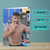 Mannelijke Fitness Buff of Trainer Verjaardag Kaart