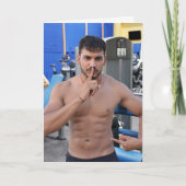 Mannelijke Fitness Buff of Trainer Verjaardag Kaart (Voorkant)