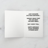 Mannelijke Fitness Buff of Trainer Verjaardag Kaart (Binnen)