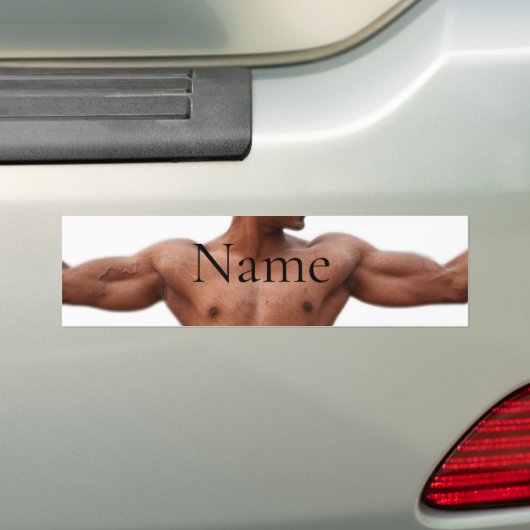 Mannelijke fitness Model Thunder_Cove Bumpersticker (Op auto)