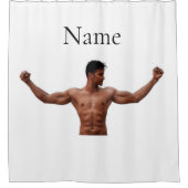 Mannelijke fitness Model Thunder_Cove Douchegordijn (Voorkant)