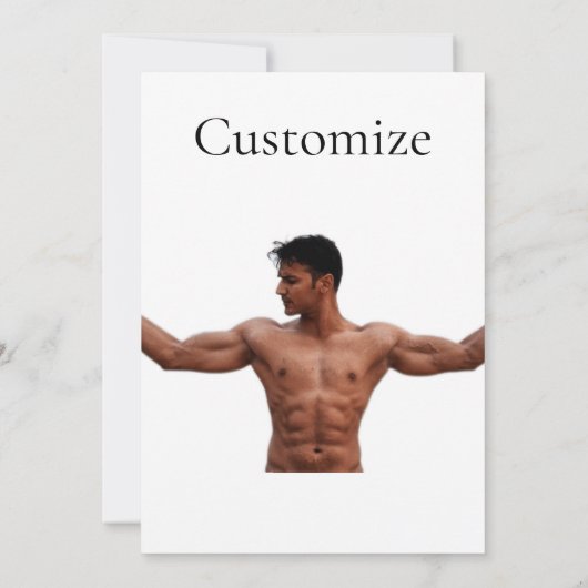 Mannelijke fitness Model Thunder_Cove Kaart (Achterkant)