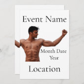 Mannelijke fitness Model Thunder_Cove Kaart (Voorkant / Achterkant)