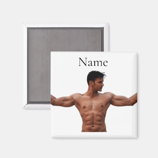 Mannelijke fitness Model Thunder_Cove Magneet (Voorkant / Achterkant)