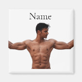 Mannelijke fitness Model Thunder_Cove Magneet (Voorkant)